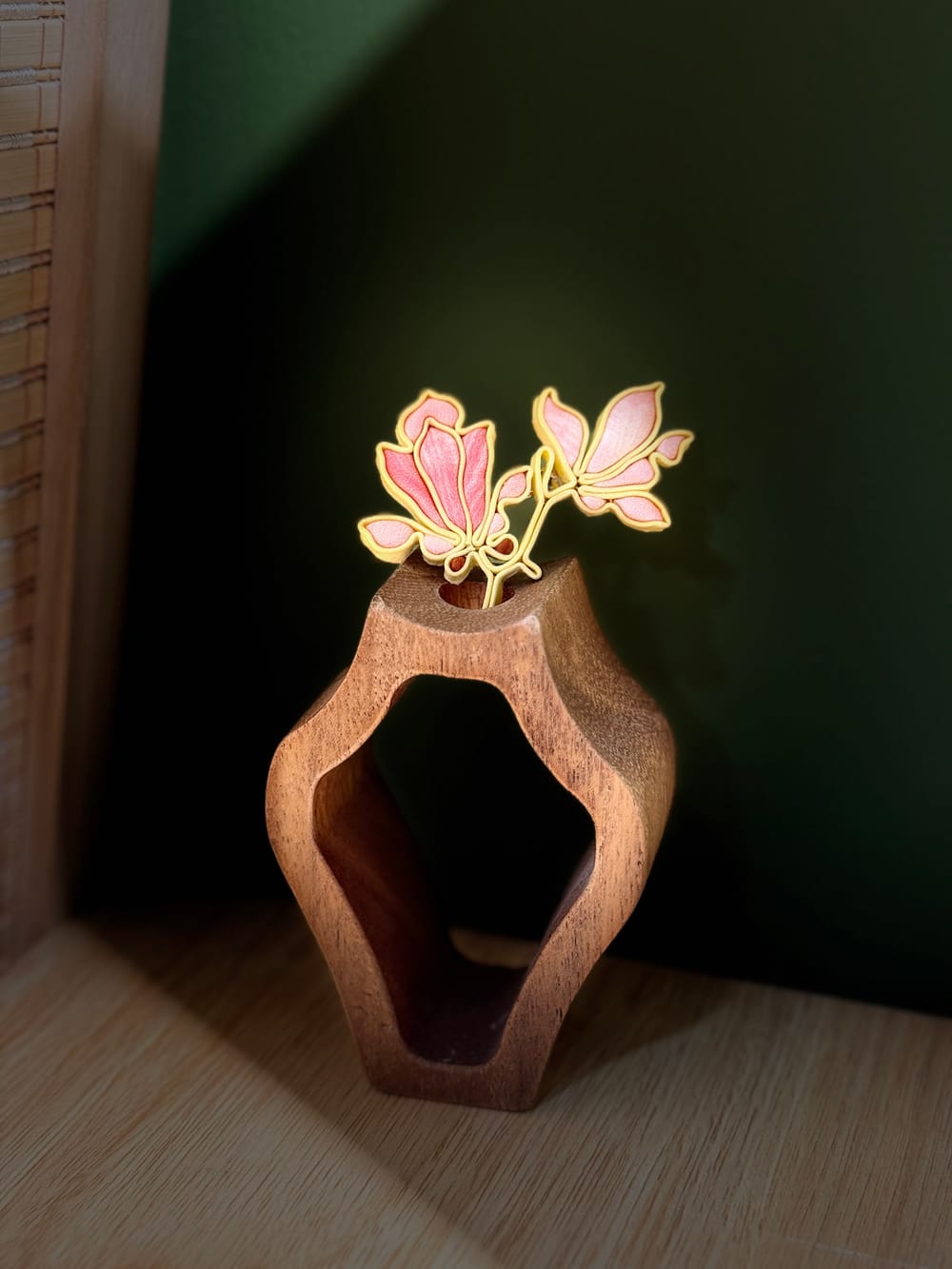 双头玉兰花盘扣作品